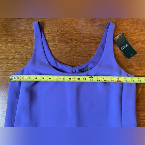 Lauren Ralph Lauren Sleeveless Light Purple Crepe Scoop-neck Above Knee Y2K 8 - Picture 9 of 15